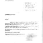 Lettre de l'un de nos anciens clients